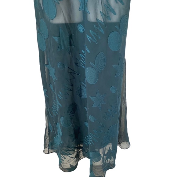 VINTAGE RARE VICTORIA’S SECRET GOLD LABEL FOREST GREEN SHEER NEGLIGEE SIZE LARGE - Picture 6 of 12